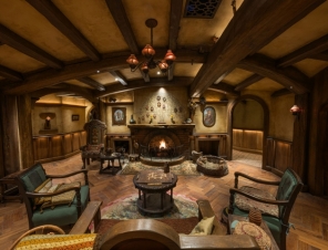 The living room of the Hobbit House